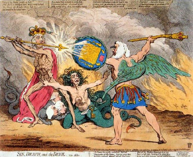 James Gillray Sin, Death and the Devil